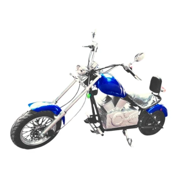 Электромотоцикл GreenCamel Chopper C100, 60V 1000W R12 Синий